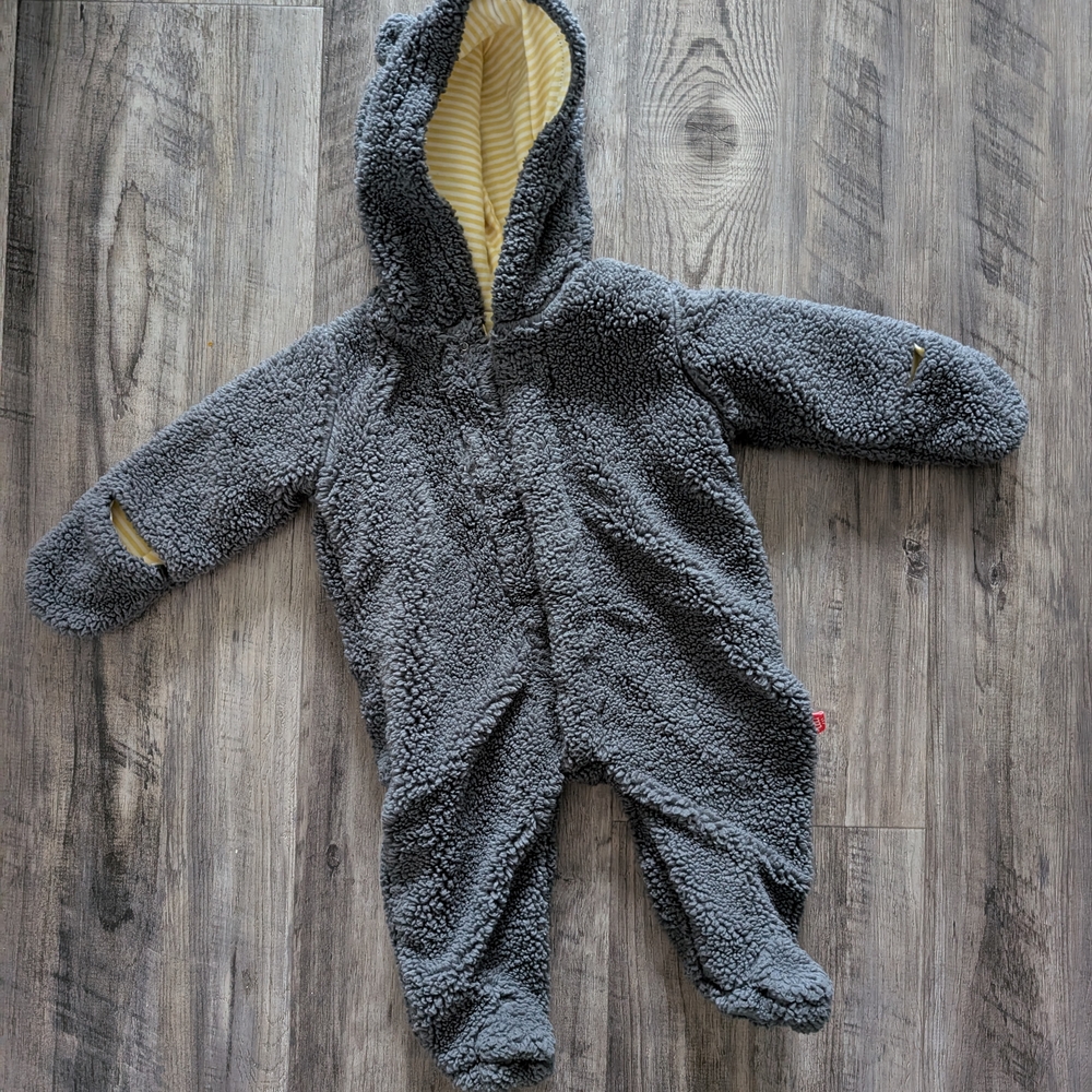 Cozy Gray Hooded Kids One Piece